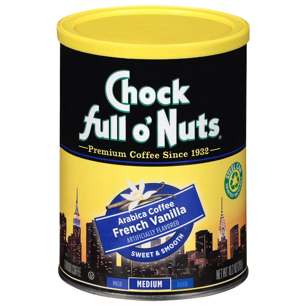 Chock Full o’Nuts French Vanilla Ground Coffee (10.2 Oz. Can) Arabica Coffee Beans Aromatic and Smooth with a Sweet Vanilla Flavor　並行輸入品 : Chock Full o\u0027 Nuts French Vanilla Ground Coffee