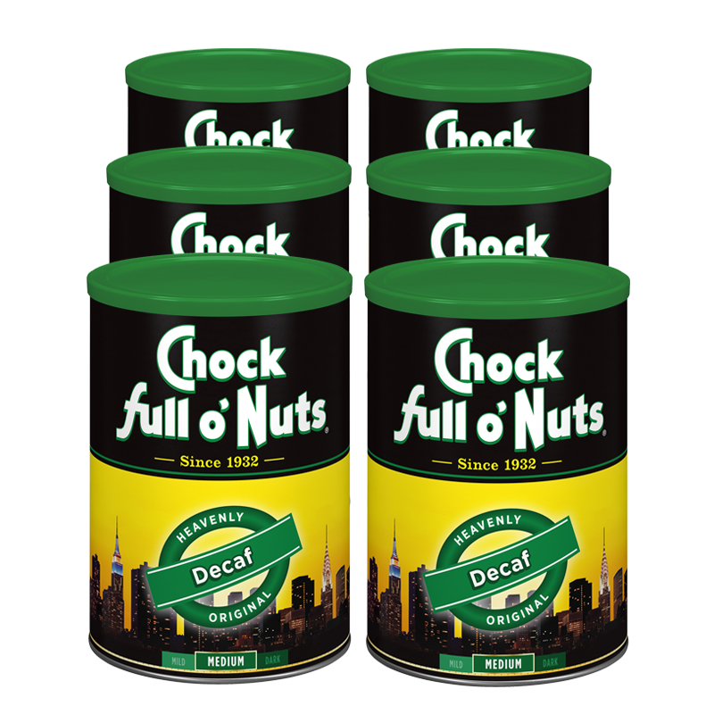 Check out our Chock full o'Nuts Heavenly Decaf Original - Medium - Ground coffee - 4 tins available.
