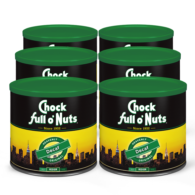 Check Chock full o'Nuts Heavenly Decaf Original - Medium - Ground's nuts - pack of 4.