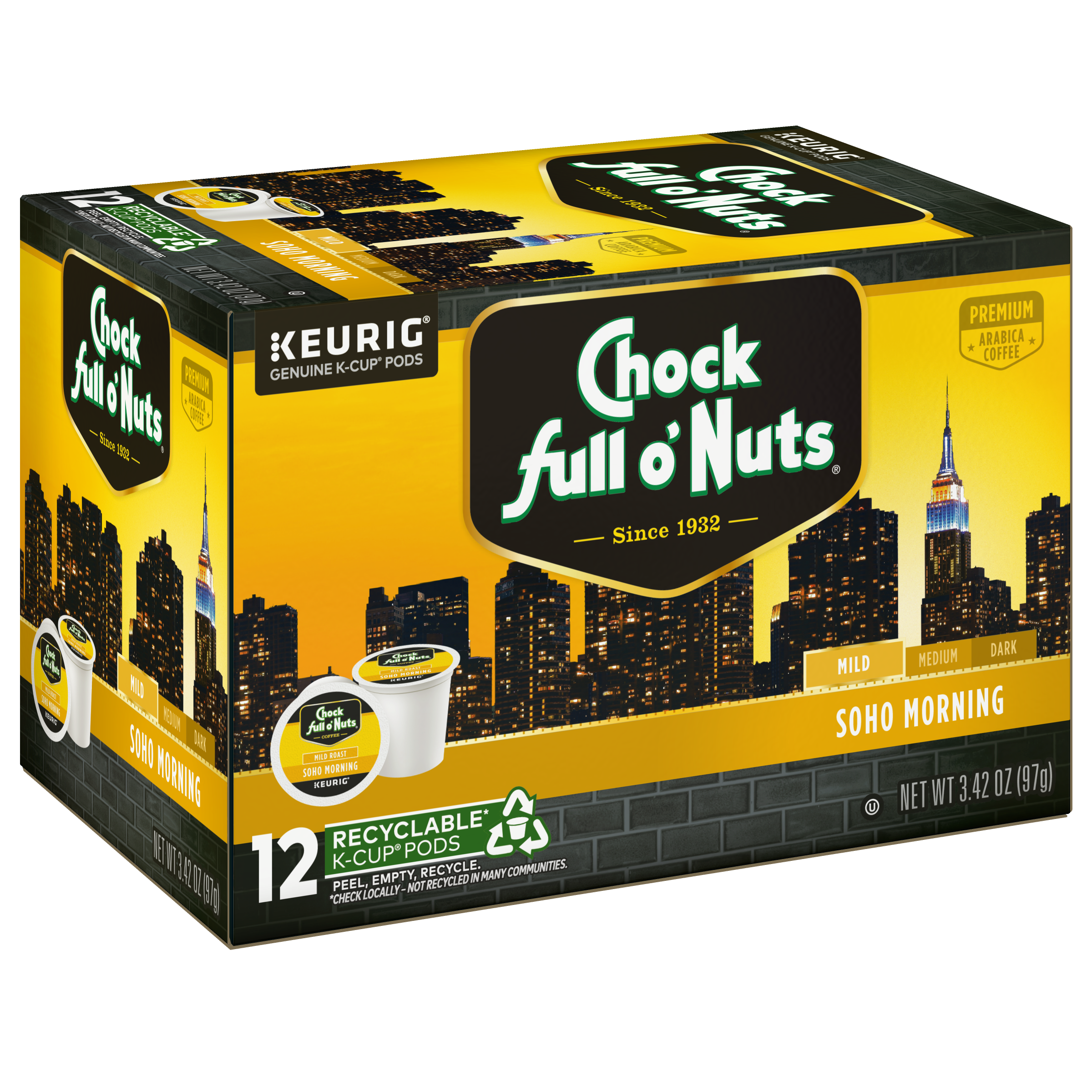 Soho Morning - K-Cup Pods - Mild Roast  Chock full o'Nuts