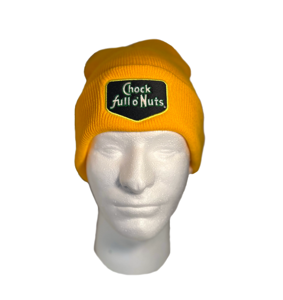 Chock full o'Nuts Embroidered Logo Yellow Knit Hat