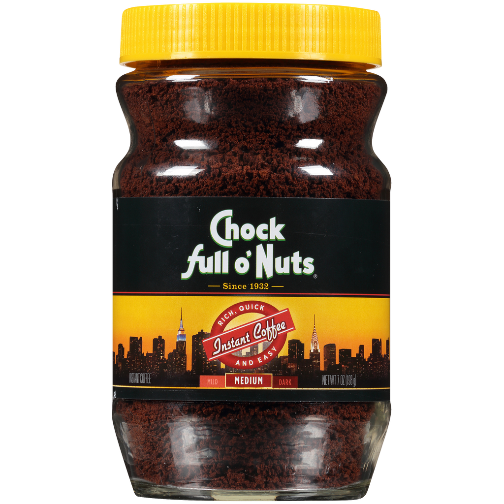 A jar of Chock full o'Nuts Original Instant Coffee - Medium.