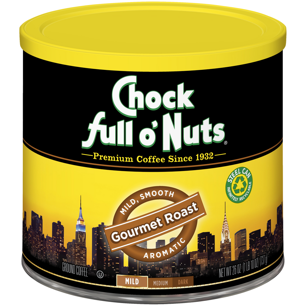 A premium blend of Chock full o'Nuts Gourmet Roast - Mild - Ground coffee.